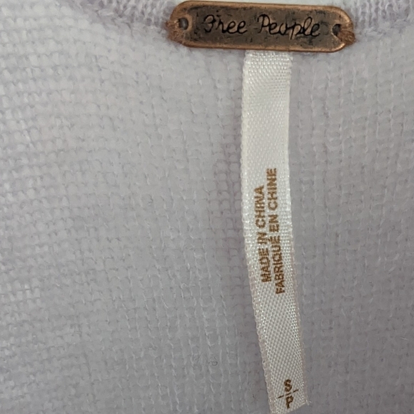 FREE people lavender lilac knit tunic top mini sweater Small @A8 - Picture 6 of 8